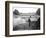 A Farmer Holding a Shovel on a Farm in England, 1938-null-Framed Photographic Print