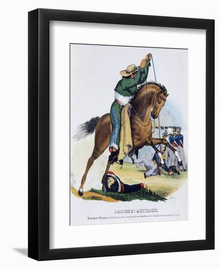 A Farmer Lassoing an Officer, 1826-Claus Sluter-Framed Giclee Print