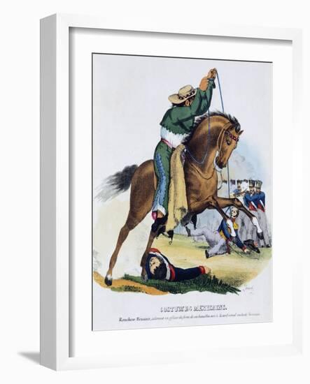 A Farmer Lassoing an Officer, 1826-Claus Sluter-Framed Giclee Print