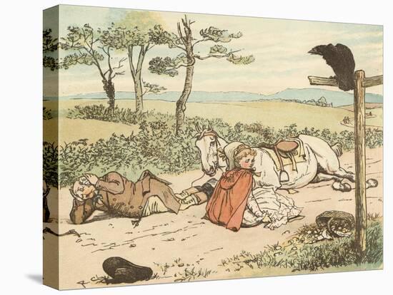 A Farmer Went Trotting Upon His Grey Mare-Randolph Caldecott-Stretched Canvas