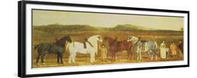 A Farmer with His Family, Farm Workers, and Four Shire Horses-William Stott-Framed Premium Giclee Print