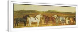 A Farmer with His Family, Farm Workers, and Four Shire Horses-William Stott-Framed Premium Giclee Print