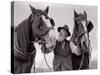 A Farmer with His Horses, 1962-null-Stretched Canvas