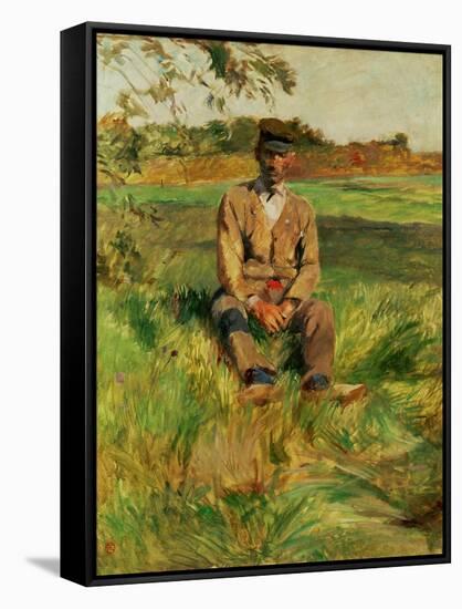 A Farmhand on the Estate at Celeyran, 1882-Henri de Toulouse-Lautrec-Framed Stretched Canvas