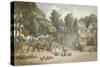 A Farmhouse at Hengar, Cornwall, 1803-Thomas Rowlandson-Stretched Canvas