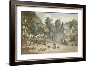 A Farmhouse at Hengar, Cornwall, 1803-Thomas Rowlandson-Framed Giclee Print