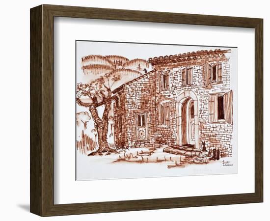 A farmhouse, Grasse, Provence, France.-Richard Lawrence-Framed Photographic Print