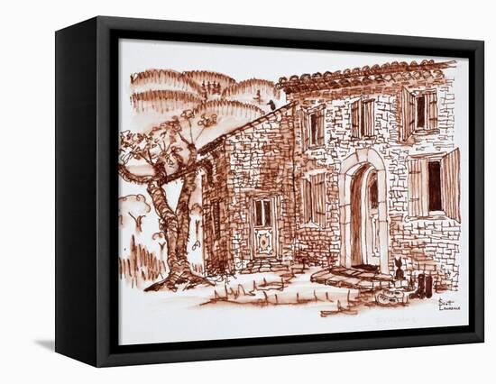 A farmhouse, Grasse, Provence, France.-Richard Lawrence-Framed Stretched Canvas