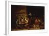 A Farmhouse Interior with Peasants at a Table Playing Cards-David Teniers the Younger-Framed Giclee Print