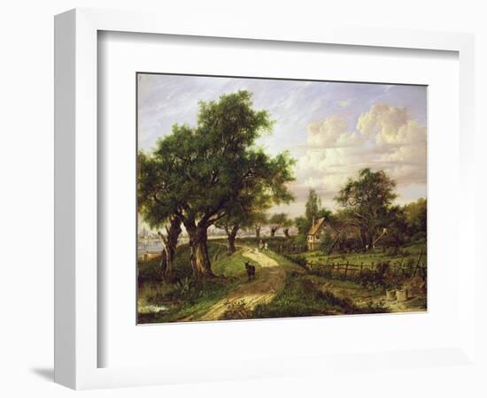 A Farmstead by a River-Patrick Nasmyth-Framed Giclee Print