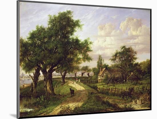 A Farmstead by a River-Patrick Nasmyth-Mounted Giclee Print