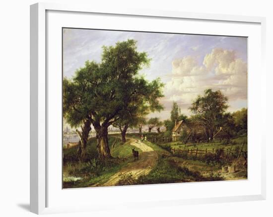 A Farmstead by a River-Patrick Nasmyth-Framed Giclee Print