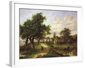 A Farmstead by a River-Patrick Nasmyth-Framed Giclee Print