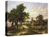 A Farmstead by a River-Patrick Nasmyth-Stretched Canvas