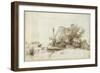 A Farmstead by a Stream-Rembrandt van Rijn-Framed Giclee Print