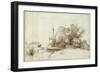 A Farmstead by a Stream-Rembrandt van Rijn-Framed Giclee Print