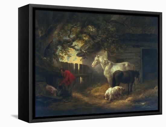 A Farmyard, 1792-George Morland-Framed Stretched Canvas