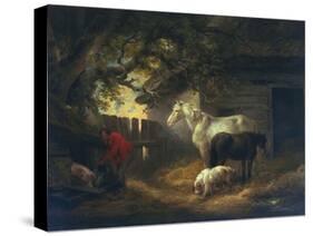 A Farmyard, 1792-George Morland-Stretched Canvas