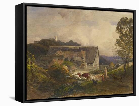 A Farmyard at Princes Risborough, 19th Century-Samuel Palmer-Framed Stretched Canvas