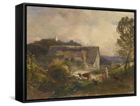 A Farmyard at Princes Risborough, 19th Century-Samuel Palmer-Framed Stretched Canvas