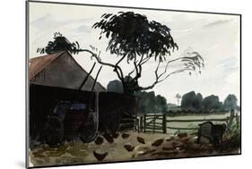 A Farmyard, C.1930-Dennis William Dring-Mounted Giclee Print