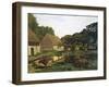 A Farmyard in Normandy-Claude Monet-Framed Art Print