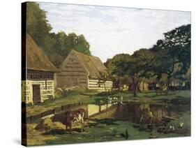 A Farmyard in Normandy-Claude Monet-Stretched Canvas