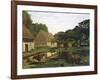 A Farmyard in Normandy-Claude Monet-Framed Art Print