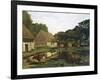 A Farmyard in Normandy-Claude Monet-Framed Art Print