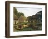 A Farmyard in Normandy-Claude Monet-Framed Art Print