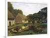 A Farmyard in Normandy-Claude Monet-Framed Art Print