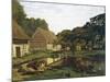 A Farmyard in Normandy-Claude Monet-Mounted Art Print