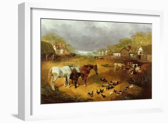 A Farmyard in Spring-John Frederick Herring II-Framed Giclee Print