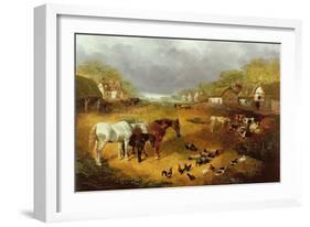 A Farmyard in Spring-John Frederick Herring II-Framed Giclee Print