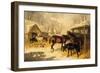 A Farmyard in Winter-John Frederick Herring II-Framed Giclee Print