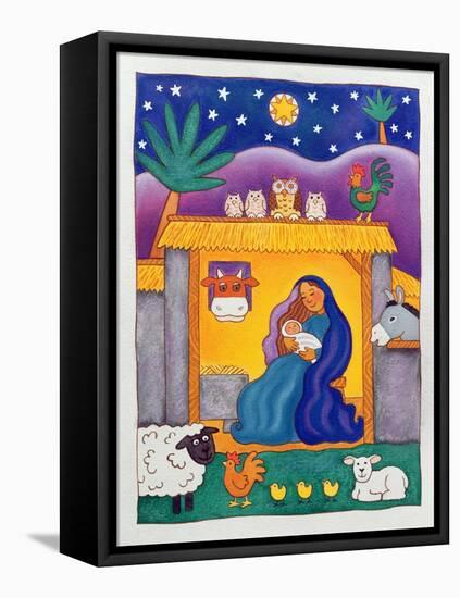 A Farmyard Nativity, 1996-Cathy Baxter-Framed Stretched Canvas