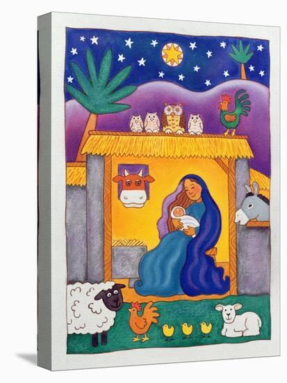 A Farmyard Nativity, 1996-Cathy Baxter-Stretched Canvas