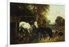 A Farmyard Scene-John Frederick Herring II-Framed Giclee Print