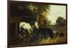 A Farmyard Scene-John Frederick Herring II-Framed Giclee Print