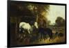 A Farmyard Scene-John Frederick Herring II-Framed Giclee Print