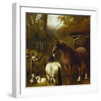 A Farmyard Scene-John Frederick Herring II-Framed Giclee Print