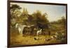 A Farmyard with Horses and Ponies, Berkshire-John Frederick Herring I-Framed Giclee Print