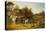 A Farmyard with Horses and Ponies, Berkshire-John Frederick Herring I-Stretched Canvas