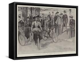 A Fashionable Pastime, the Morning Ride in Hyde Park-Frank Craig-Framed Stretched Canvas