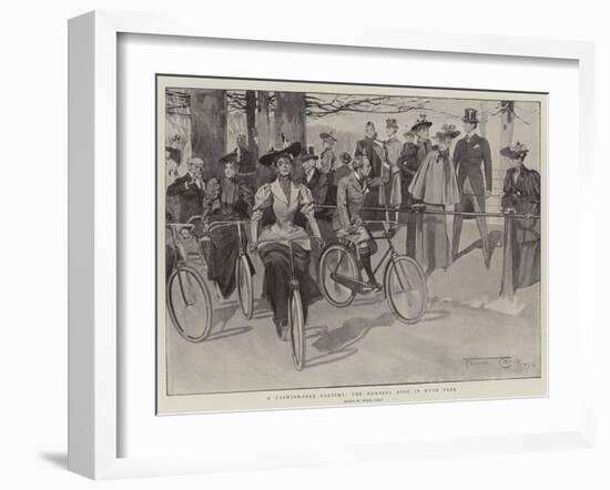 A Fashionable Pastime, the Morning Ride in Hyde Park-Frank Craig-Framed Giclee Print