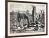 A Fashionable Watering Place. Horse, Geese, Chicken, Outdoor, Farm, 1876-null-Framed Giclee Print