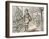 A Fashionably Dressed Youth Strolls in a Town Rose Garden-Crispin I De Passe-Framed Giclee Print