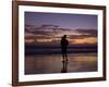 A Father and Son Enjoy Sunset by a Beach-null-Framed Photographic Print