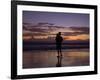 A Father and Son Enjoy Sunset by a Beach-null-Framed Photographic Print