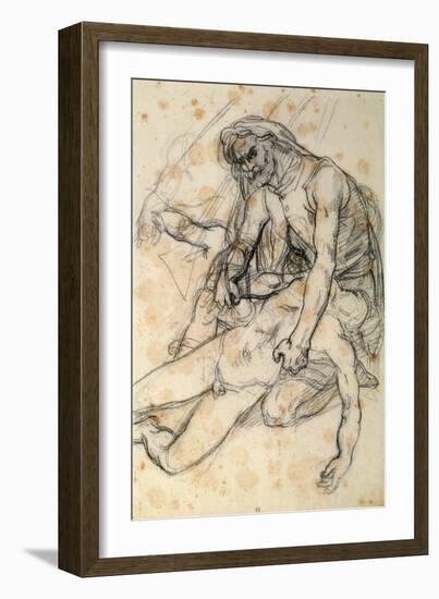 A Father Holding the Body of His Son, Study for the Raft of the Medusa-Théodore Géricault-Framed Giclee Print